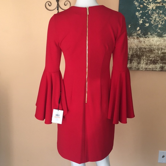 Calvin Klein Red Solid Sheath dress size 2 - Picture 10 of 16
